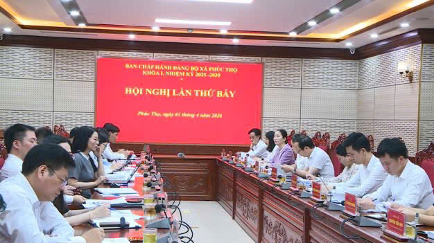 Hội nghị lần thứ Bảy Ban Chấp hành Đảng bộ xã Phúc Thọ nhiệm kỳ 2025–2030- Ảnh 8.
