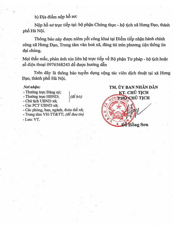 THÔNG BÁO
Về việc tuyển công tác viên dịch thuật- Ảnh 2.