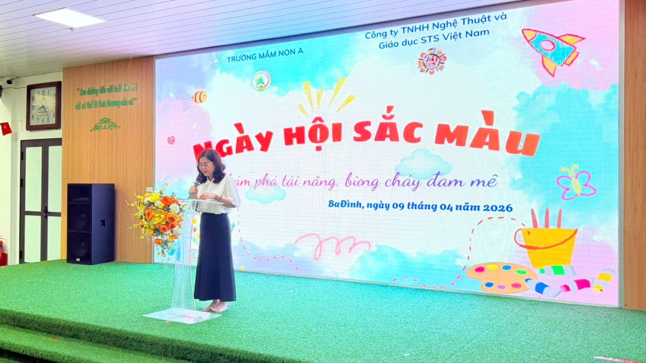 “Ngày hội Sắc màu" bùng nổ sáng tạo tại trường Mầm non A- Ảnh 2.