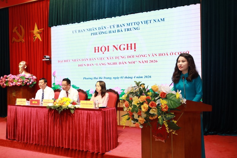 Phường Hai Bà Trưng: Phát huy vai trò nhân dân trong xây dựng đời sống văn hoá- Ảnh 1.