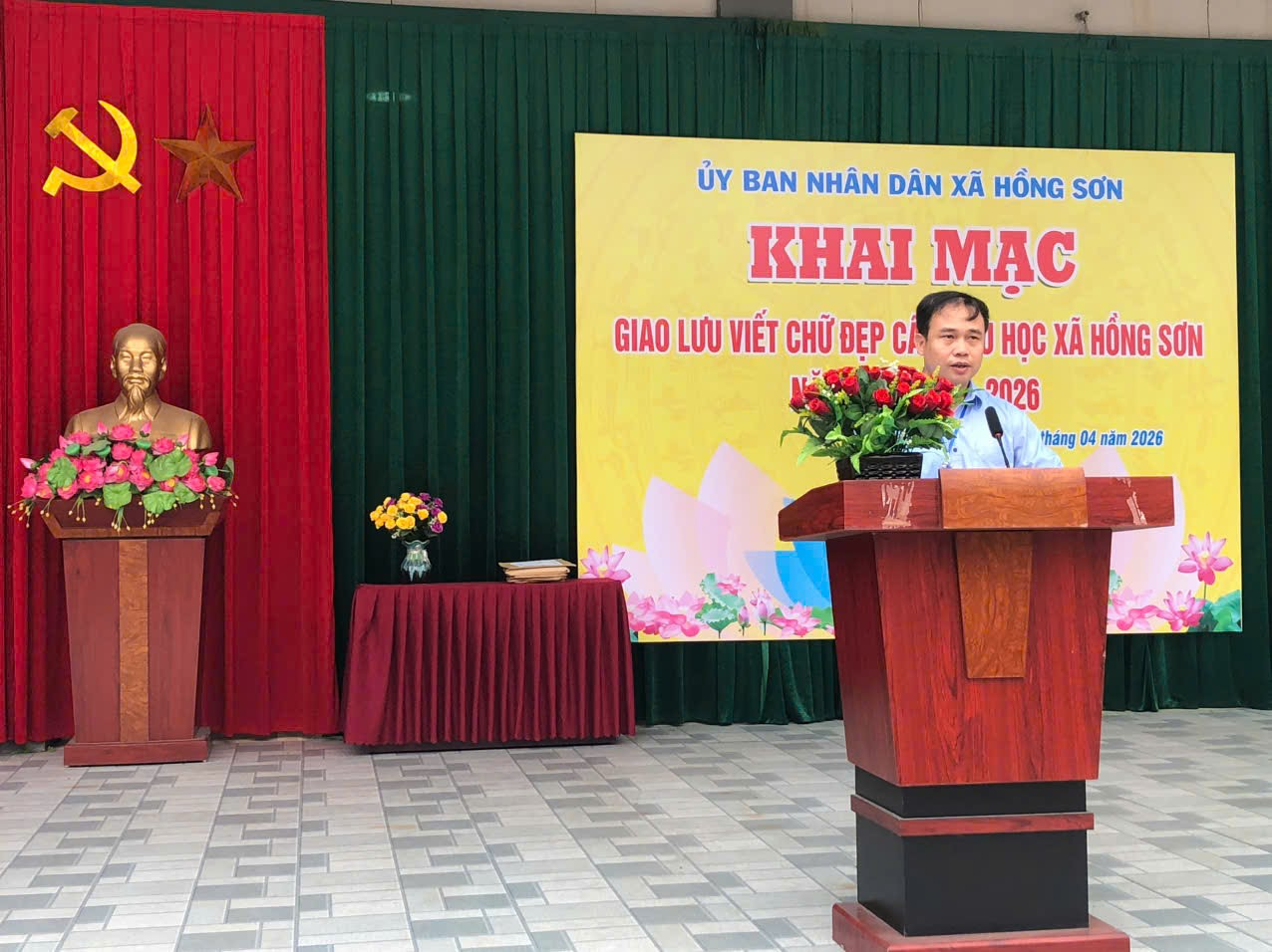 Xã Hồng Sơn khai mạc Hội thi giao lưu viết chữ đẹp cấp Tiểu học năm học 2025 - 2026- Ảnh 3.