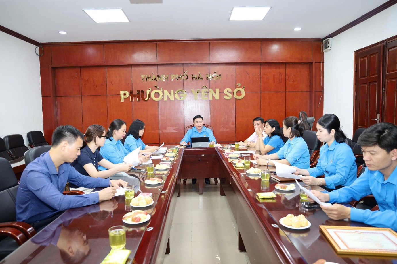 Công đoàn phường Yên Sở sơ kết hoạt động công đoàn quý I, triển khai nhiệm vụ trọng tâm quý II năm 2026- Ảnh 1.