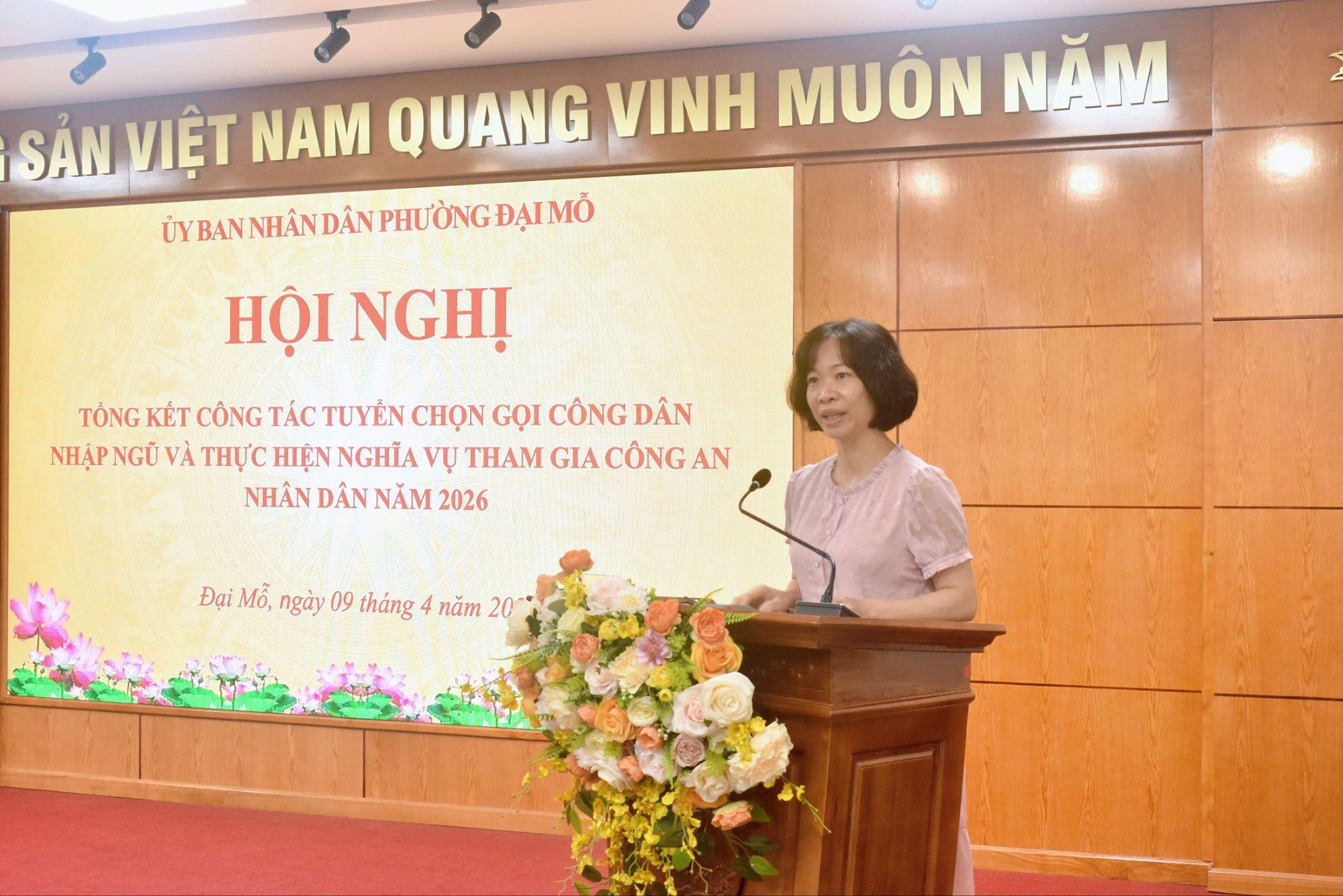 Phường Đại Mỗ tổ chức Hội nghị tổng kết công tác tuyển chọn gọi công dân nhập ngũ và thực hiện nghĩa vụ tham gia Công an nhân dân năm 2026- Ảnh 3.