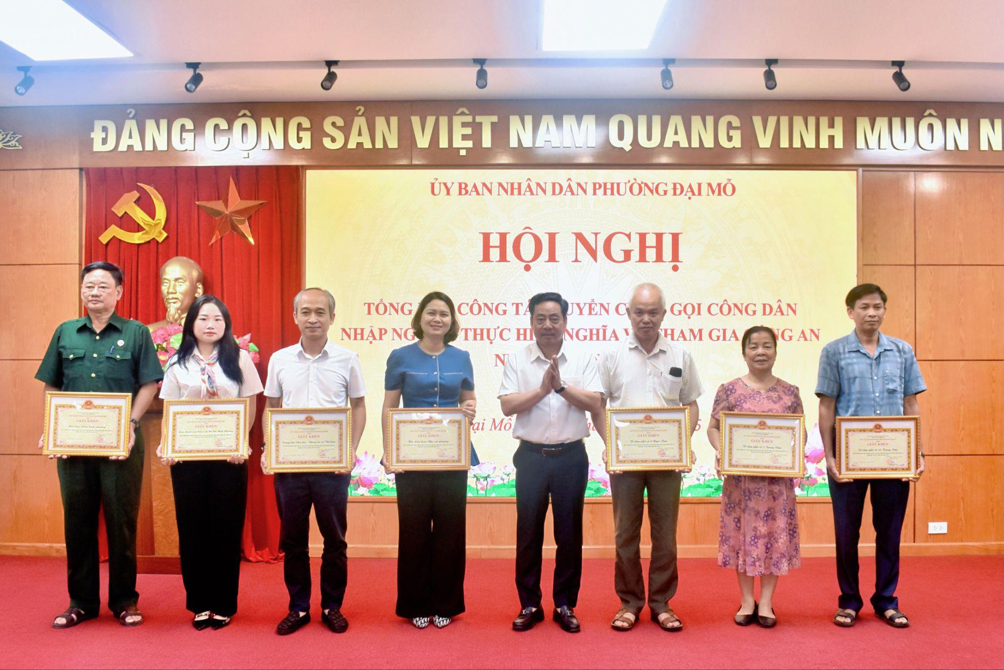 Phường Đại Mỗ tổ chức Hội nghị tổng kết công tác tuyển chọn gọi công dân nhập ngũ và thực hiện nghĩa vụ tham gia Công an nhân dân năm 2026- Ảnh 5.