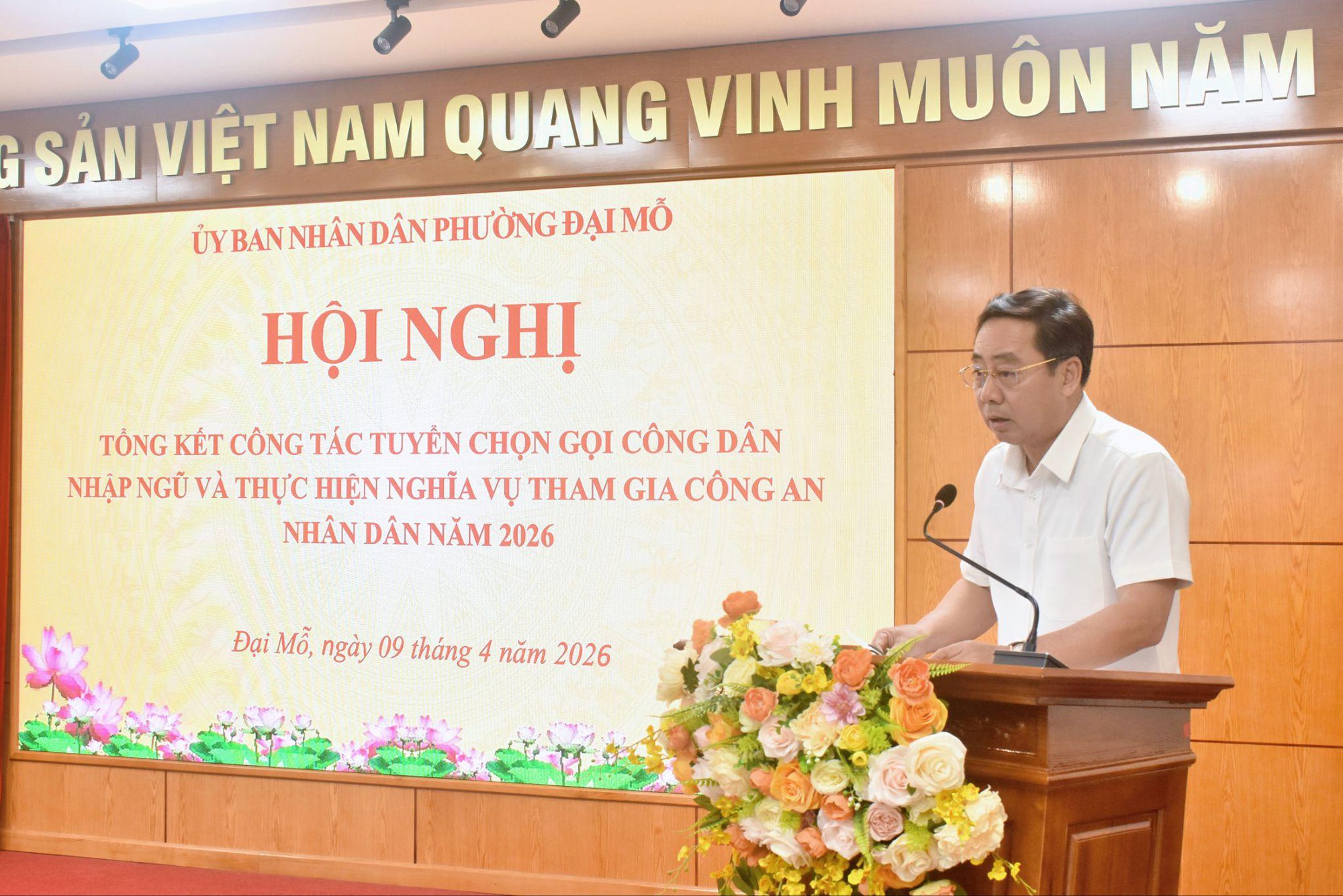 Phường Đại Mỗ tổ chức Hội nghị tổng kết công tác tuyển chọn gọi công dân nhập ngũ và thực hiện nghĩa vụ tham gia Công an nhân dân năm 2026- Ảnh 6.