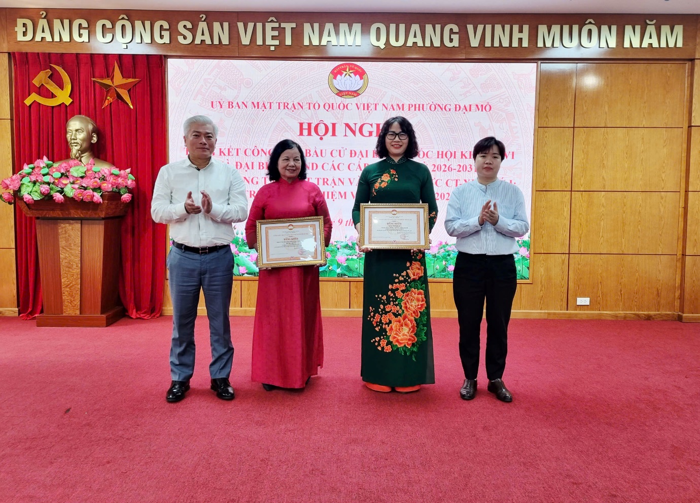 Mặt trận tổ quốc phường Đại Mỗ tổng kết công tác bầu cử và sơ kết công tác quý I, triển khai nhiệm vụ quý II năm 2026- Ảnh 3.