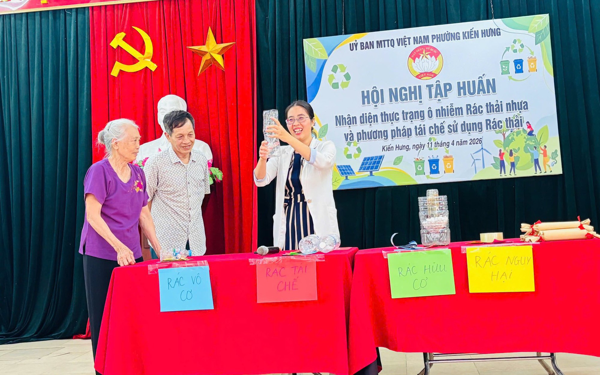 Phường Kiến Hưng: Tập huấn nhận diện thực trạng ô nhiễm rác thải nhựa và phương pháp tái chế rác thải