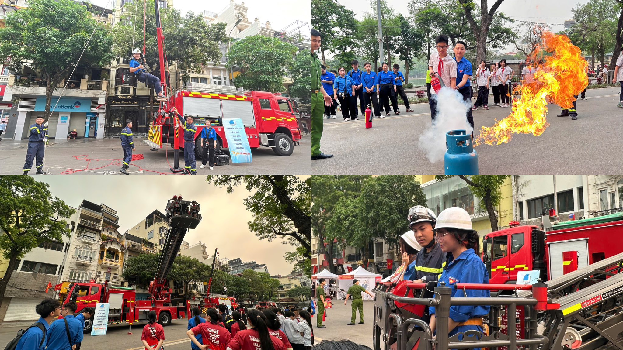 Tuyên truyền, trải nghiệm PCCC & CNCH cho đoàn viên, thanh thiếu nhi Phường Hoàn Kiếm- Ảnh 3.