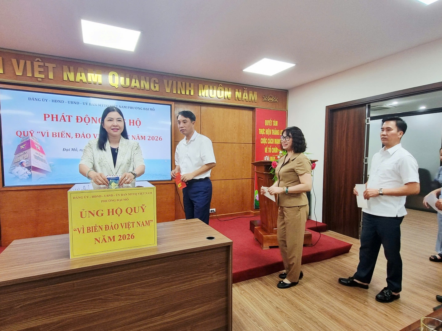 Phường Đại Mỗ phát động ủng hộ quỹ “Vì Biển, đảo Việt Nam” năm 2026- Ảnh 1.