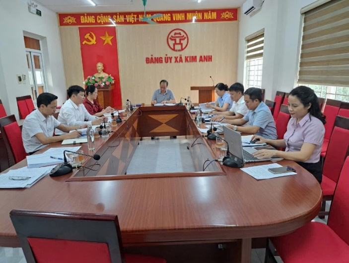 THƯỜNG TRỰC HĐND XÃ KIM ANH TỔ CHỨC HỘI NGHỊ GIAO BAN THÁNG 4/2026- Ảnh 1.