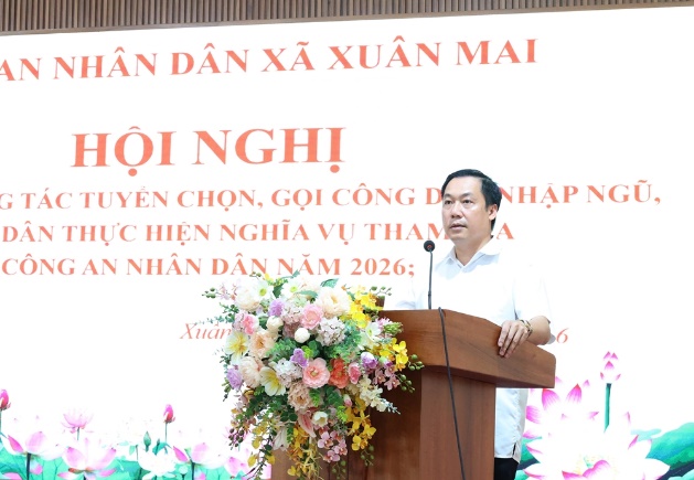 Xuân Mai: tổng kết công tác tuyển chọn, gọi công dân nhập ngũ; công dân thực hiện nghĩa vụ tham gia Công an nhân dân năm 2026- Ảnh 6.