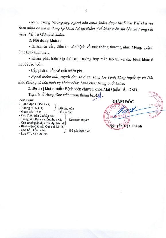 Thông báo: Về việc Tổ chức khám, tư vấn miễn phí các bệnh lý về mặt đợt I năm 2026 trên địa bàn xã Hưng Đạo- Ảnh 2.