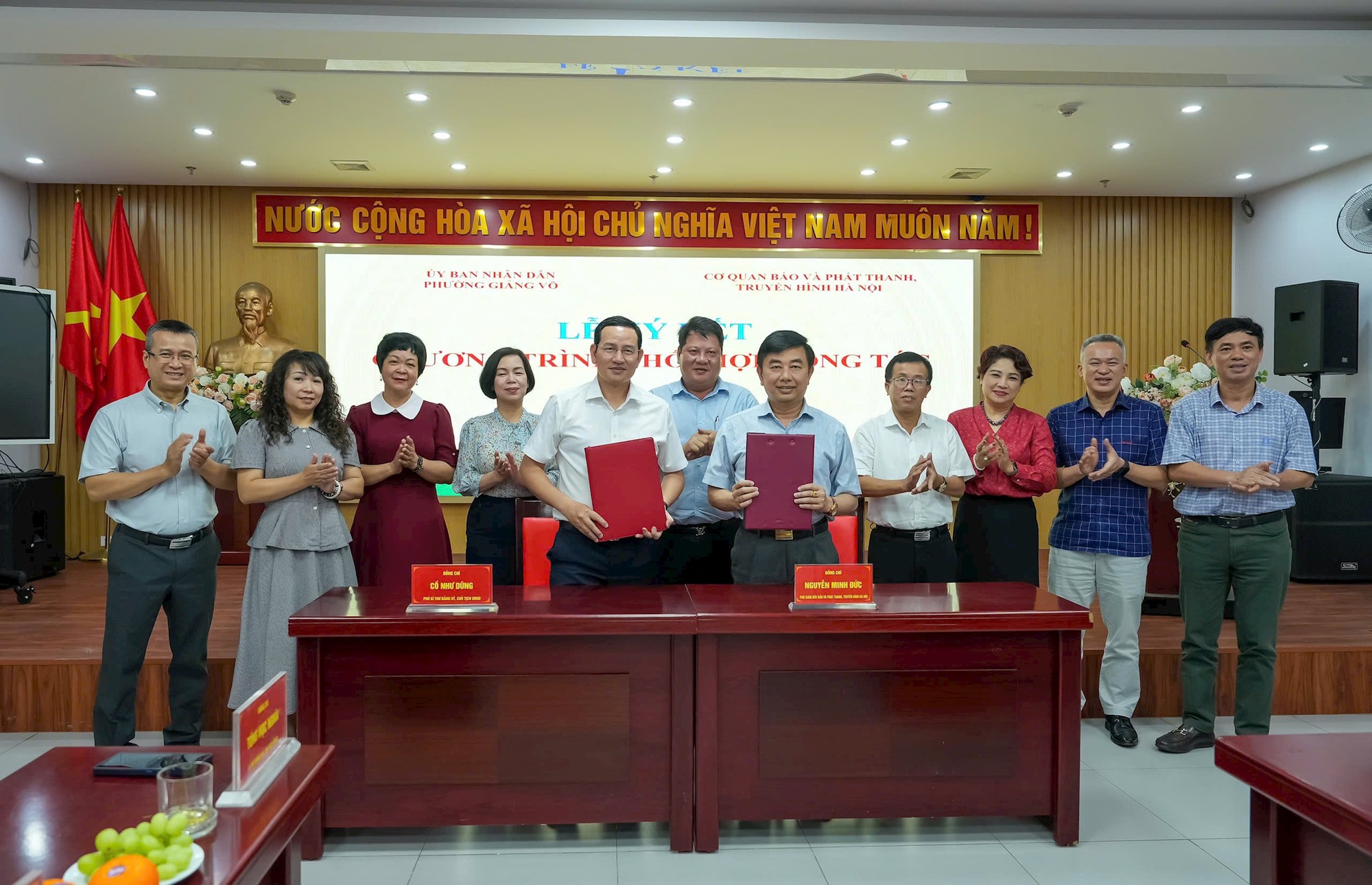 Phường Giảng Võ và Cơ quan Báo và Phát thanh, Truyền hình Hà Nội phối hợp tuyên truyền các chủ trương lớn- Ảnh 2.