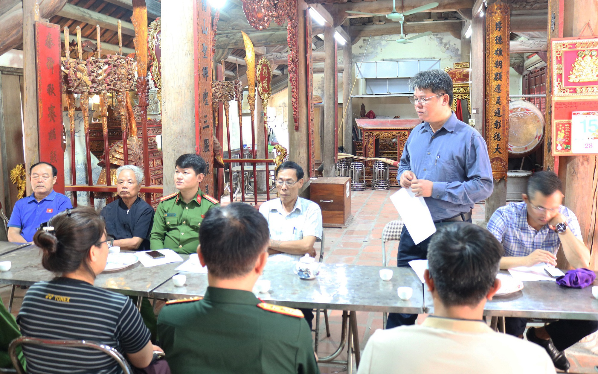 Một số hình ảnh kiểm tra công tác tổ chức Lễ hội truyền thống Đình làng Ứng Hòa và Đình làng Yên Duyệt năm 2026