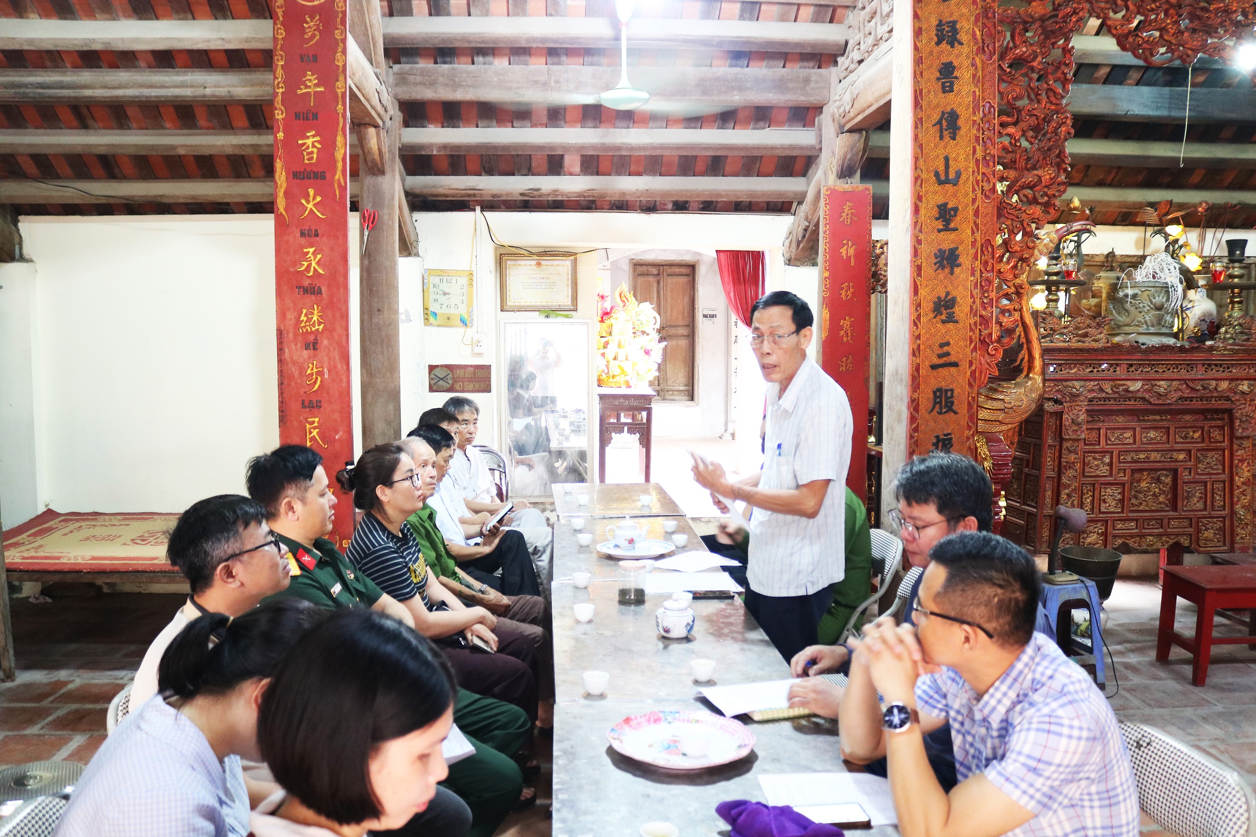 Một số hình ảnh kiểm tra công tác tổ chức Lễ hội truyền thống Đình làng Ứng Hòa và Đình làng Yên Duyệt năm 2026- Ảnh 2.