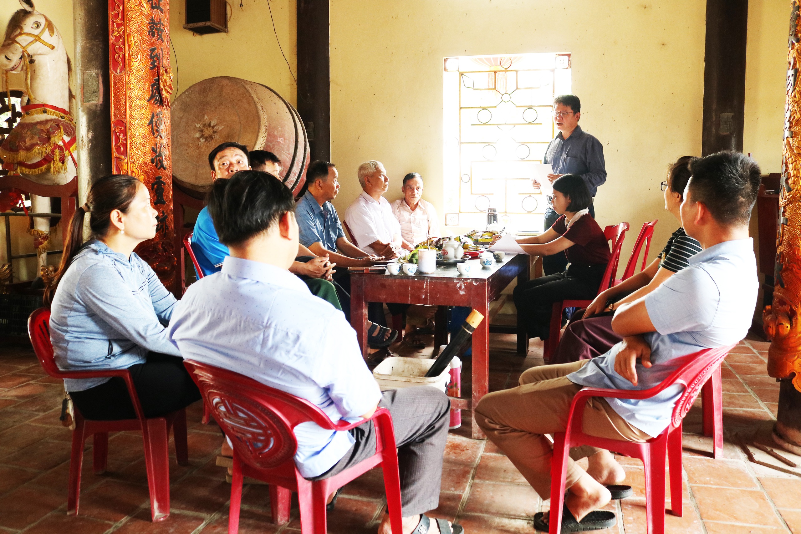 Một số hình ảnh kiểm tra công tác tổ chức Lễ hội truyền thống Đình làng Ứng Hòa và Đình làng Yên Duyệt năm 2026- Ảnh 3.