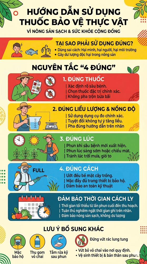 TRUNG TÂM DỊCH VỤ TỔNG HỢP XÃ XUÂN MAI: HƯỚNG DẪN SỬ DỤNG THUỐC BẢO VỆ THỰC VẬT AN TOÀN, HIỆU QUẢ- Ảnh 1.