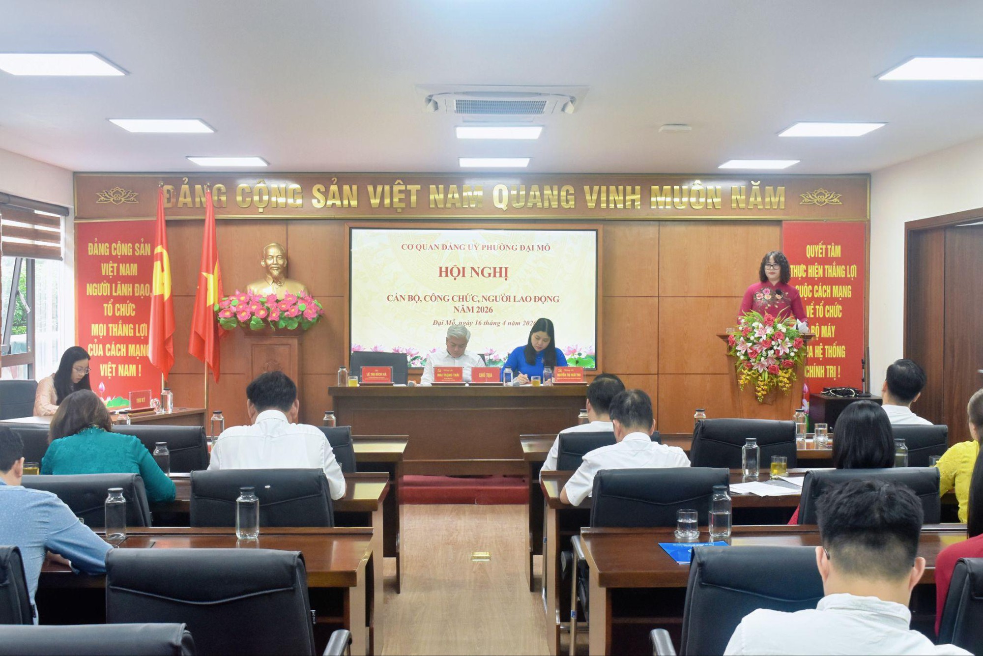 Đảng uỷ phường Đại Mỗ đã tổ chức Hội nghị cán bộ, công chức, người lao động năm 2026- Ảnh 1.