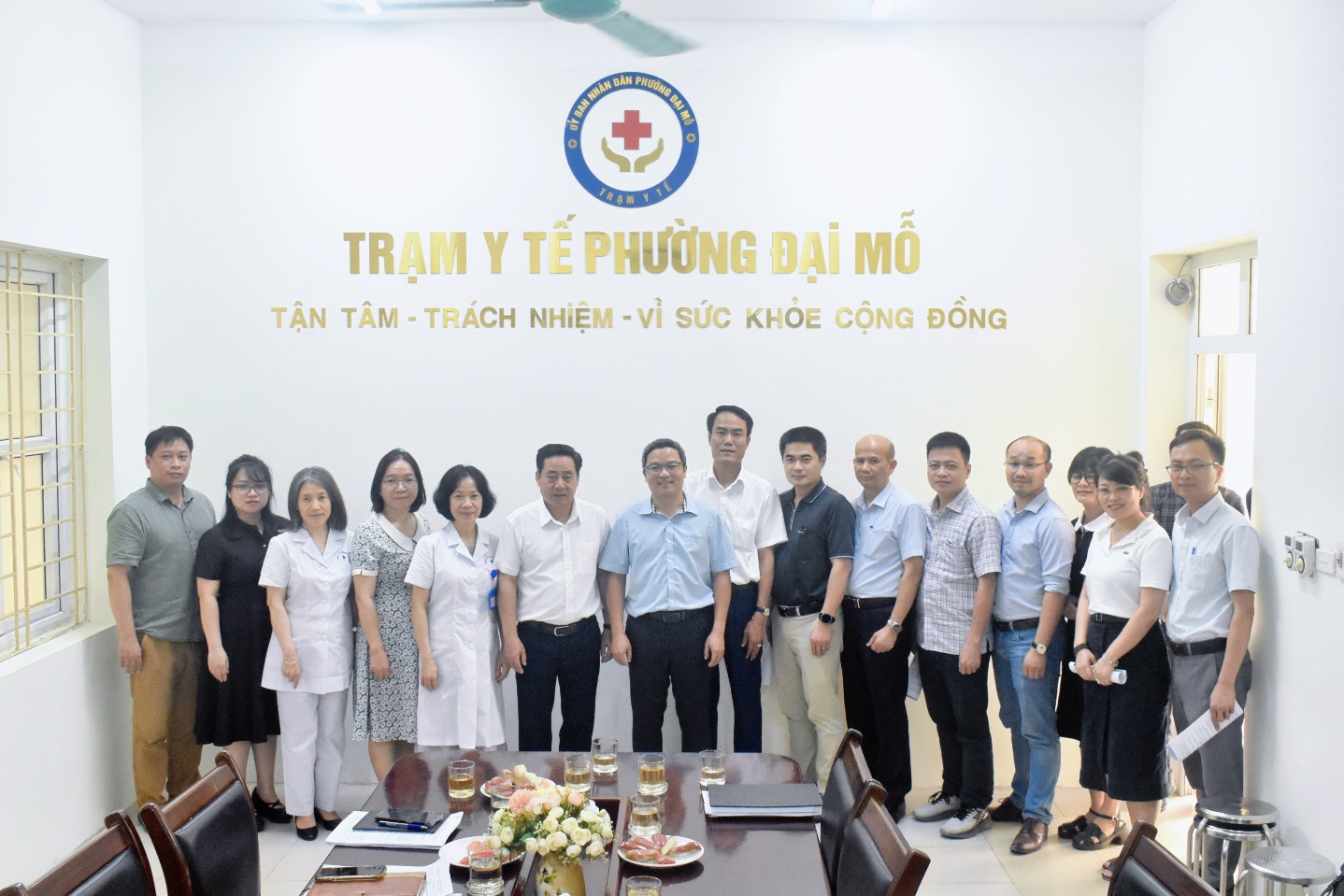 Bệnh viện Đa khoa Hà Đông khảo sát Trạm Y tế phường Đại Mỗ chuẩn bị cho công tác hợp tác chuyên môn- Ảnh 1.