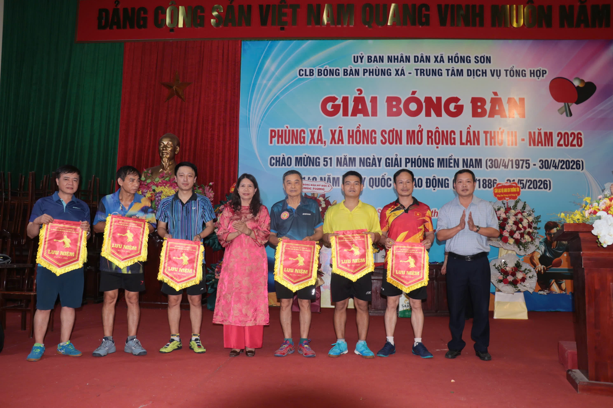 Khai mạc giải Bóng bàn xã Hồng Sơn mở rộng năm 2026- Ảnh 1.