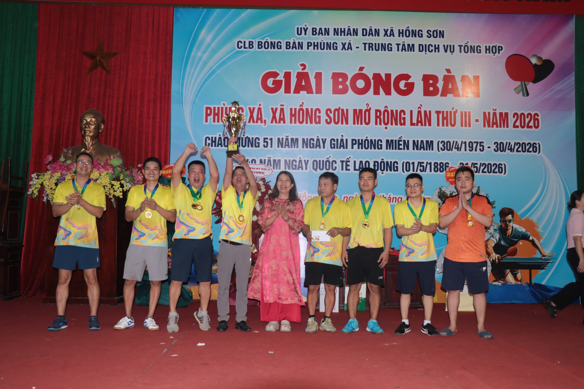 Khai mạc giải Bóng bàn xã Hồng Sơn mở rộng năm 2026- Ảnh 3.