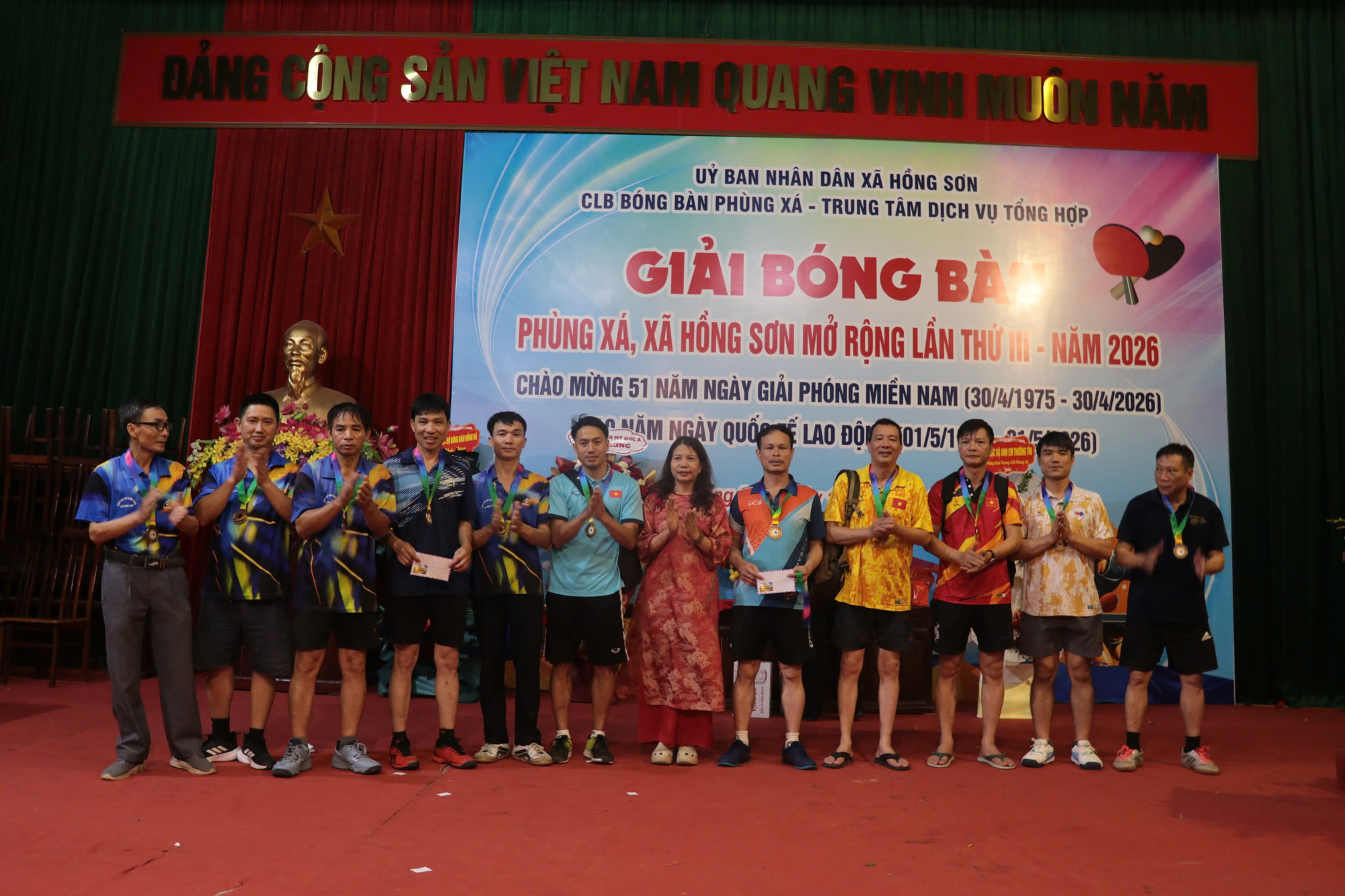 Khai mạc giải Bóng bàn xã Hồng Sơn mở rộng năm 2026- Ảnh 4.