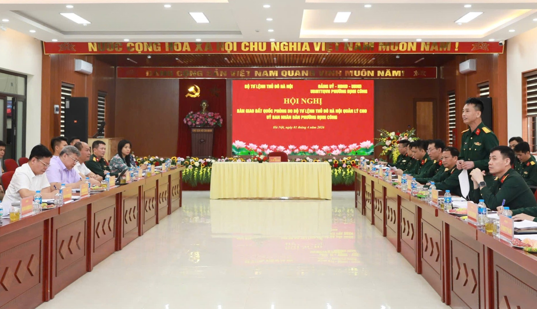 Bàn giao hơn 2.766m² đất quốc phòng để xây dựng Trường Tiểu học Định Công- Ảnh 1.