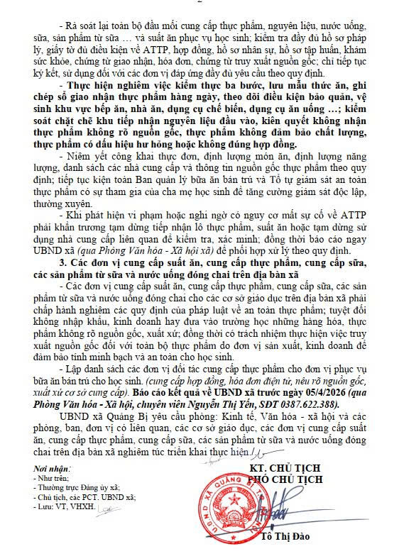 Quảng Bị tăng cường kiểm tra, giám sát bữa ăn bán trú cho học sinh- Ảnh 6.