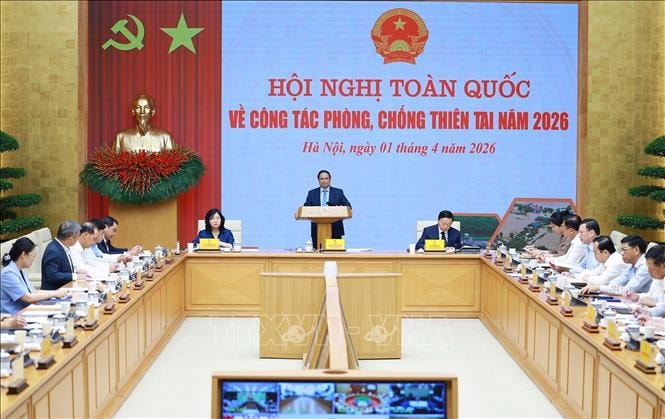 Điểm cầu xã Xuân Mai: Đồng chí Chủ tịch UBND xã dự hội nghị toàn quốc về công tác phòng, chống thiên tai năm 2026- Ảnh 1.