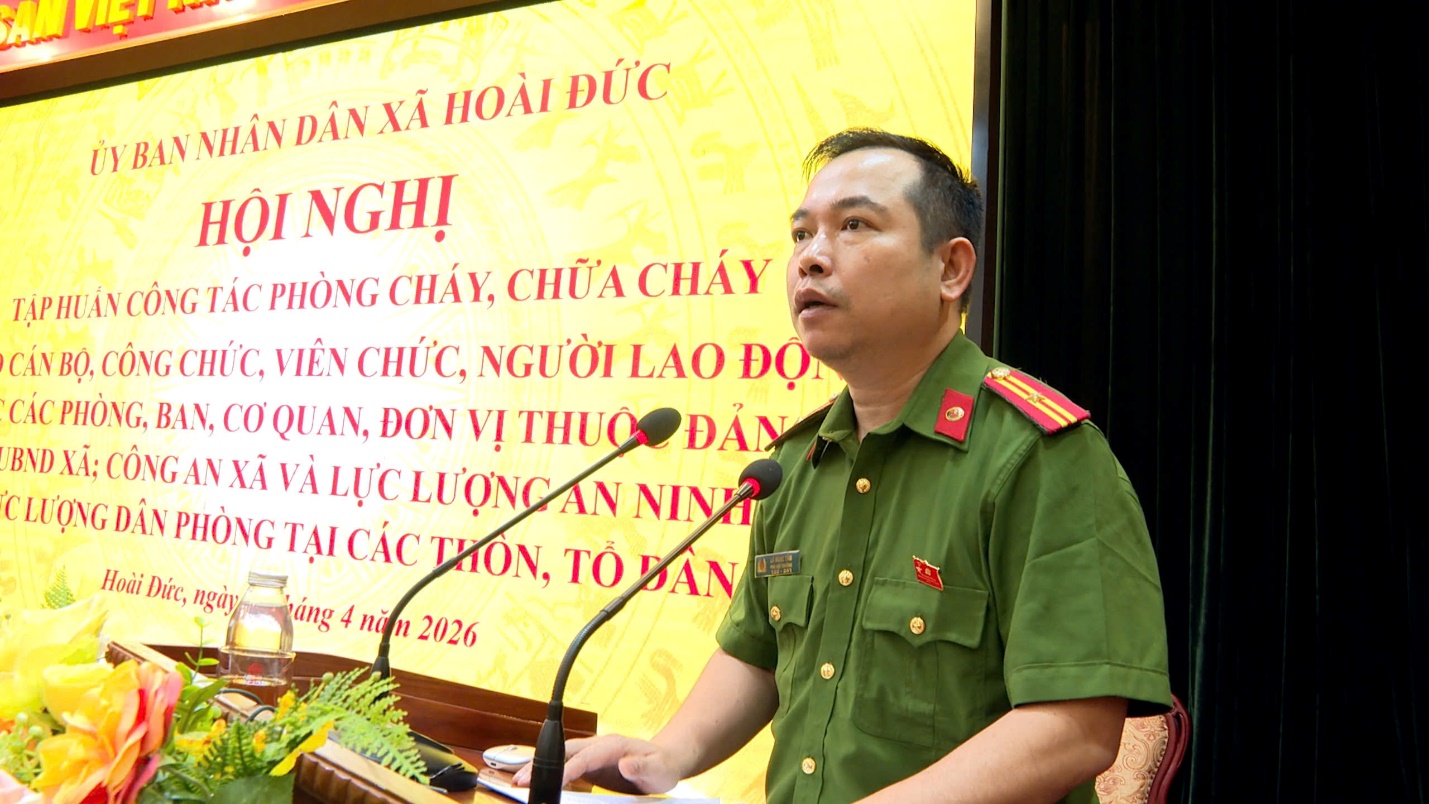 Hoài Đức: Tập huấn kỹ năng phòng cháy, chữa cháy cho cán bộ, công chức, viên chức, người lao động năm 2026- Ảnh 1.