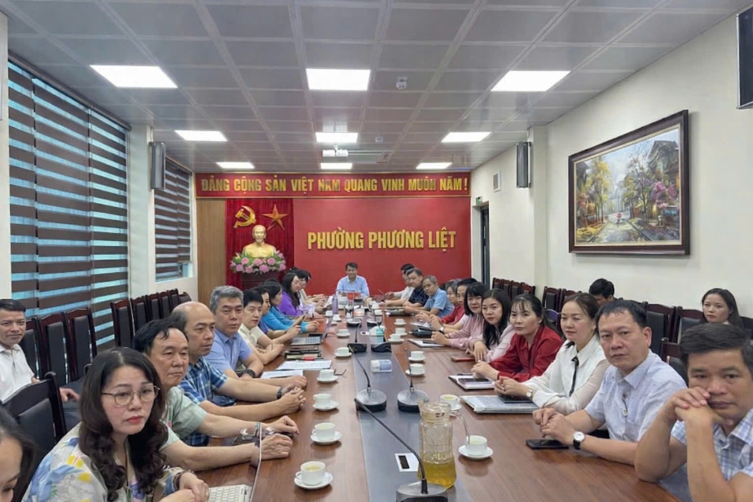 Phường Phương Liệt tham gia Hội nghị giao ban quý I/2026 của Thành phố với cơ sở- Ảnh 1.