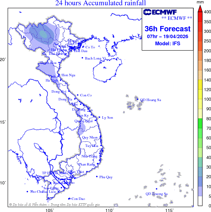 Ngày 18/4/2026, Hà Nội nhiều mây, có lúc có mưa gián đoạn- Ảnh 1.