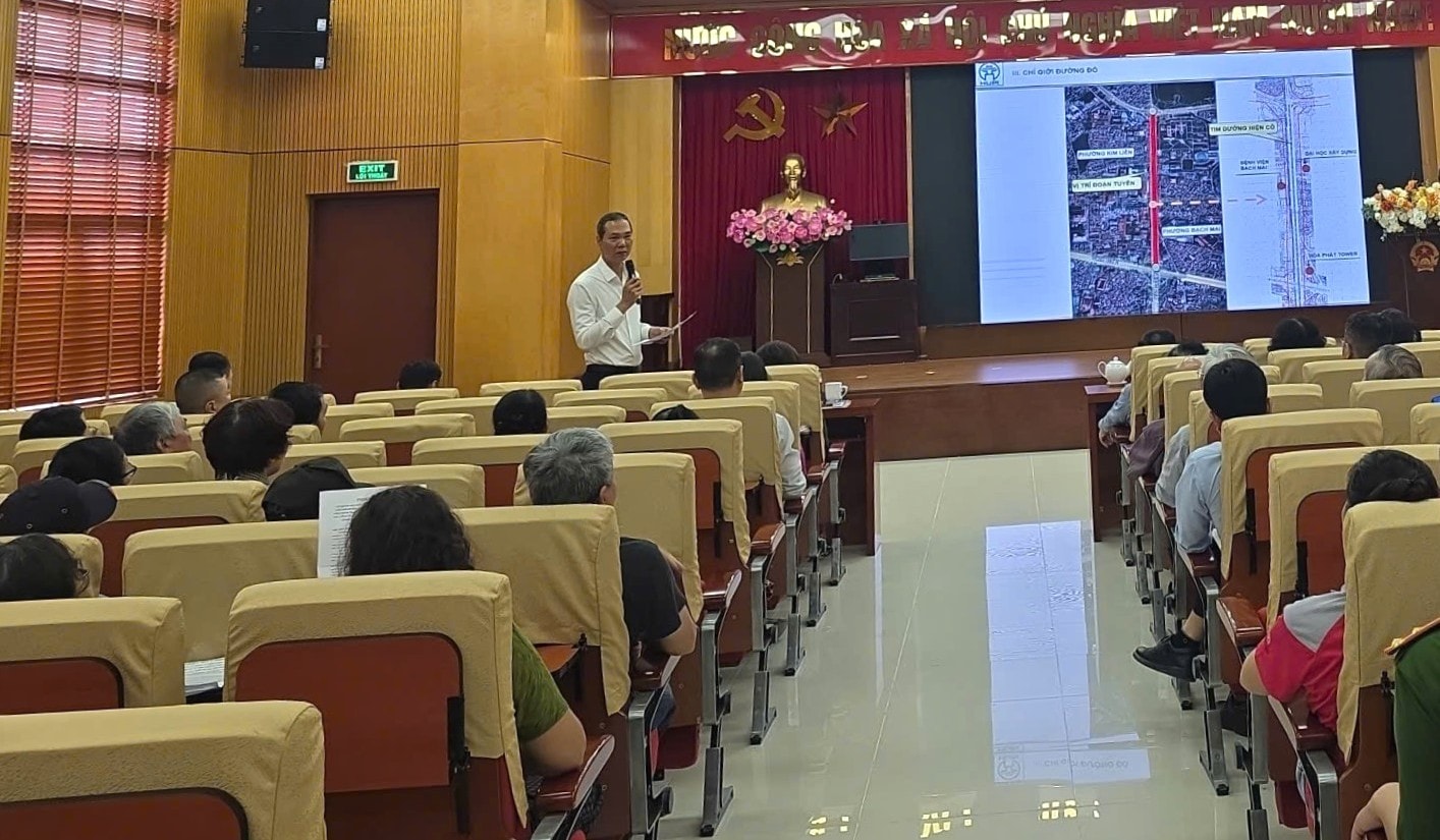 Phường Bạch Mai: Người dân góp ý về giải phóng mặt bằng dự án Trục không gian Quốc lộ 1A- Ảnh 1.