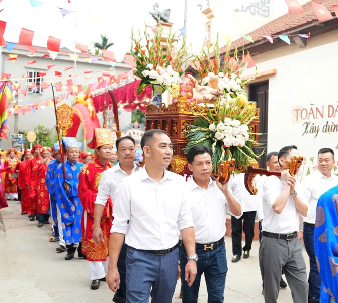 Lãnh đạo xã Hoài Đức dự khai mạc lễ hội truyền thống thôn Phú Đa và lễ hội truyền thống thôn Thượng Thụy- Ảnh 10.