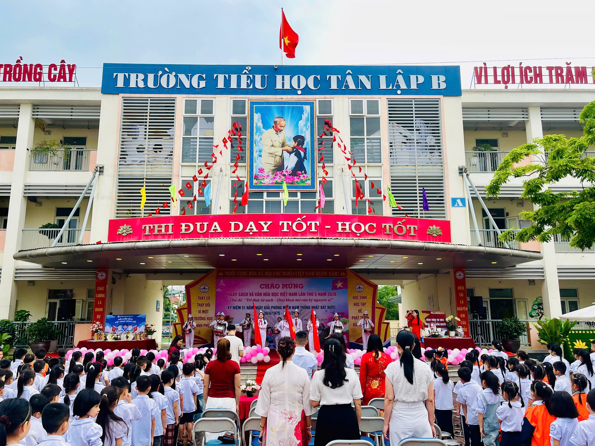 Ngày sách và Văn hóa đọc Việt Nam lần thứ 5 năm 2026tại Trường Tiểu học Tân Lập B- Ảnh 1.