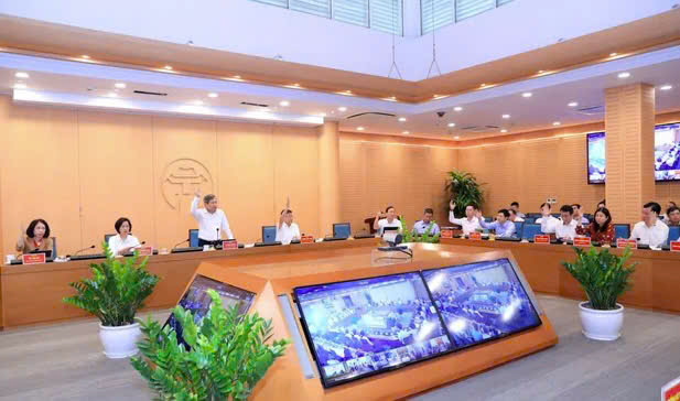Hoài Đức tham dự trực tuyến phiên họp UBND Thành phố Hà Nội thường kỳ tháng 4 năm 2026- Ảnh 1.