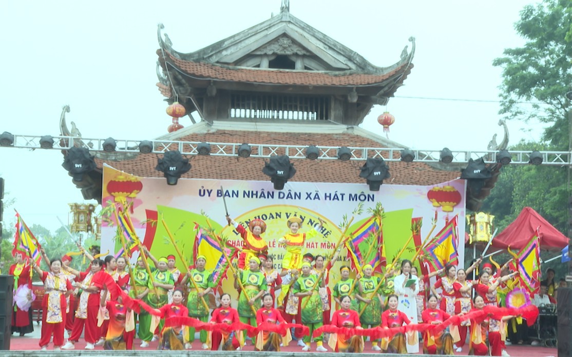 Giao lưu Hát dân ca và Nhạc cổ truyền xã Hát Môn năm 2026 – Sắc màu văn hóa trong Lễ hội Đền Hát Môn