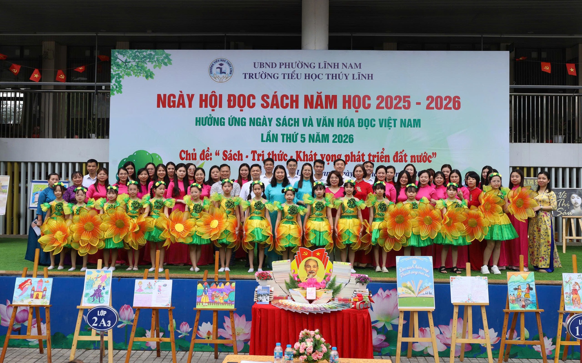 SÔI NỔI NGÀY HỘI SÁCH TẠI CÁC TRƯỜNG TRÊN ĐỊA BÀN PHƯỜNG LĨNH NAM