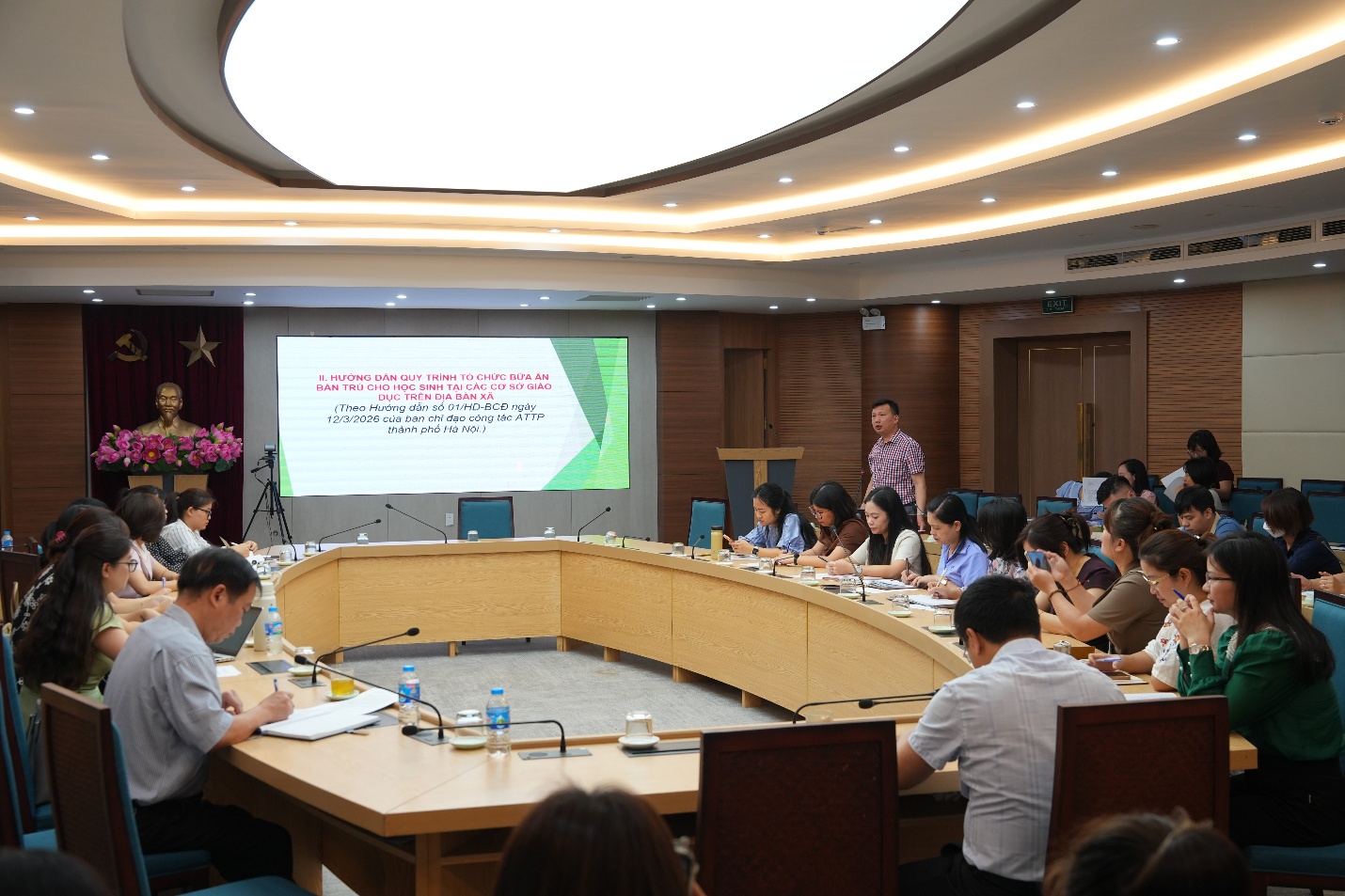 Gia Lâm giao ban công tác vệ sinh an toàn thực phẩm khối trường học ngoài công lập- Ảnh 2.