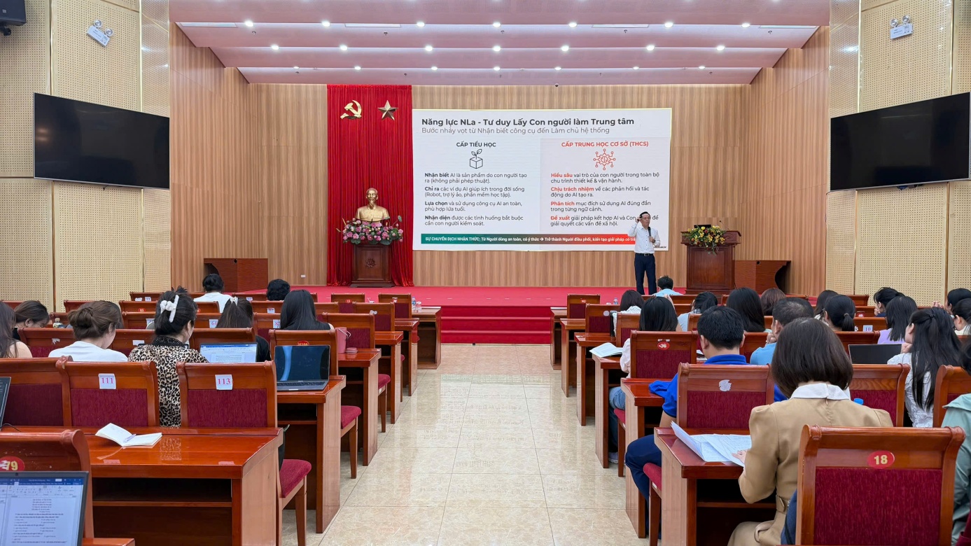 Hội nghị tập huấn triển khai Chương trình giáo dục trí tuệ nhân tạo (AI) trong trường phổ thông phường Hoàng Mai- Ảnh 2.