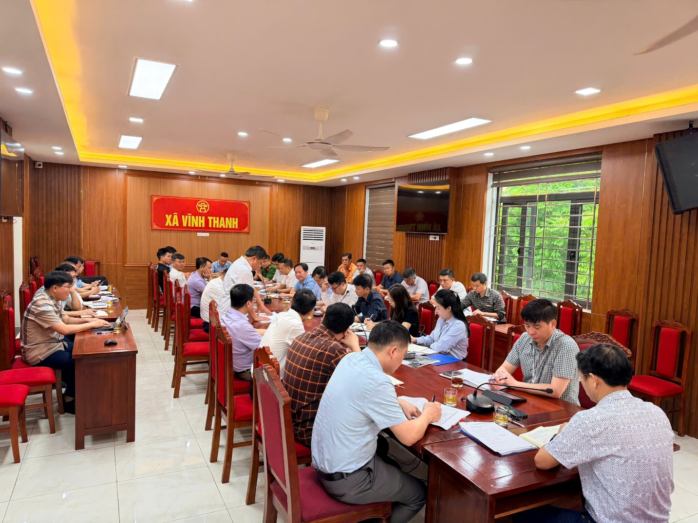 XÃ VĨNH THANH TỔ CHỨC HỘI NGHỊ GIAO BAN BAN CHỈ HUY PHÒNG THỦ DÂN SỰ NĂM 2026- Ảnh 1.