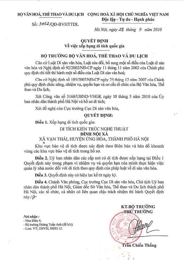 GIỚI THIỆU DI TÍCH ĐÌNH - MIẾU NỘI XÁ, XÃ HÒA XÁ- Ảnh 13.