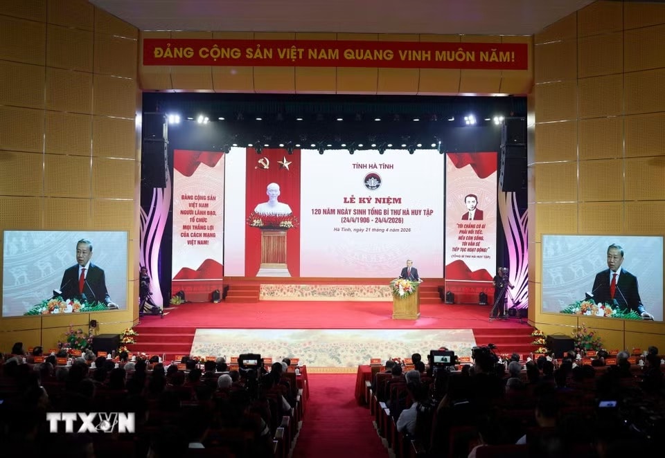 Tổng Bí thư, Chủ tịch nước Tô Lâm dự Lễ kỷ niệm 120 năm Ngày sinh Tổng Bí thư Hà Huy Tập- Ảnh 4.