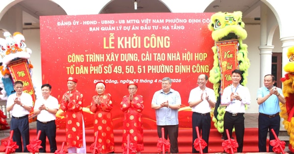 Khởi công xây dựng, cải tạo nhà hội họp Tổ dân phố tại phường Định Công