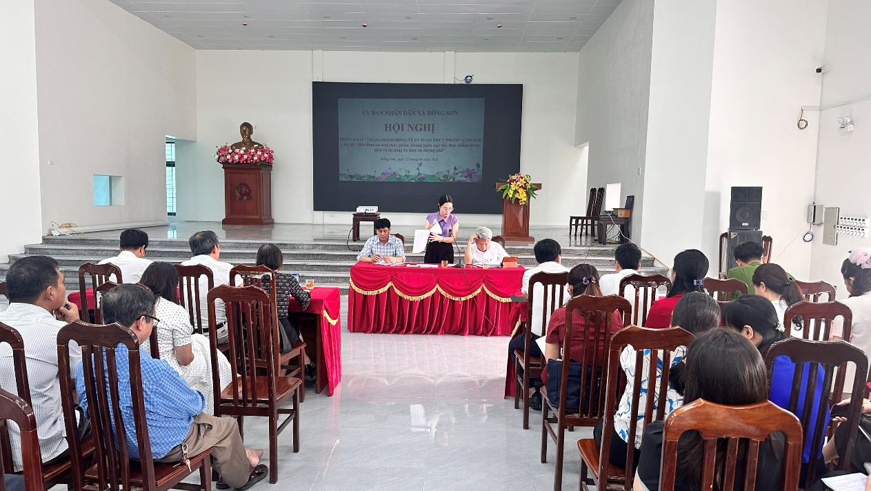 Xã Hồng Sơn triển khai Tháng hành động vì an toàn thực phẩm năm 2026- Ảnh 1.