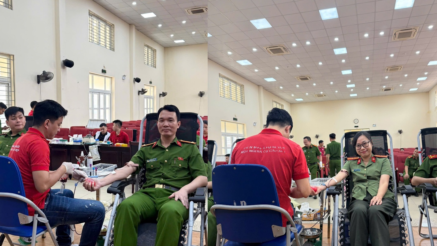Những giọt máu nghĩa tình của tuổi trẻ Công an xã Hoài Đức vì cuộc sống cộng đồng- Ảnh 2.