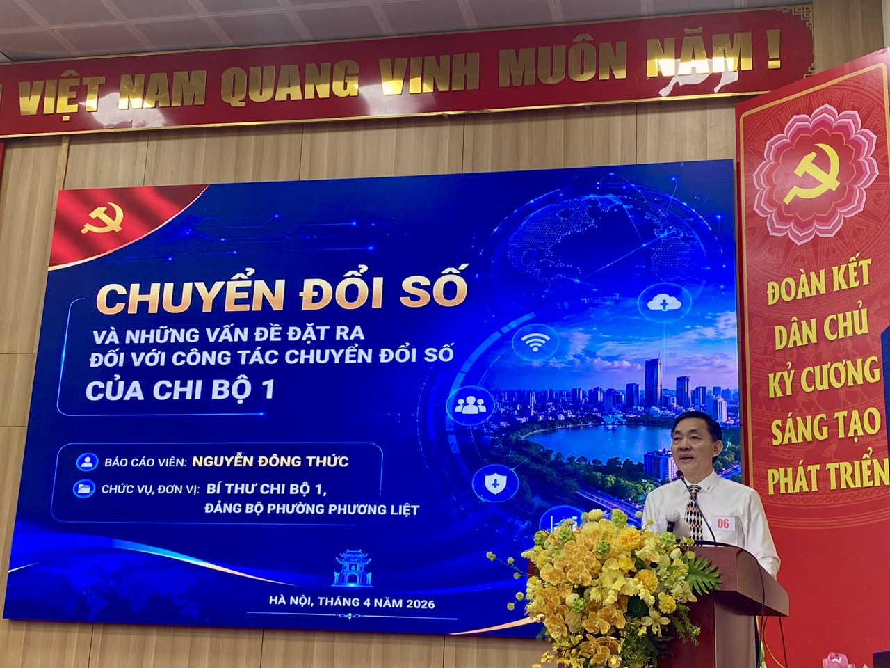 Phường Phương Liệt tổ chức sôi nổi Vòng Sơ khảo – phần thi thuyết trình Hội thi Báo cáo viên, tuyên truyền viên giỏi năm 2026- Ảnh 3.