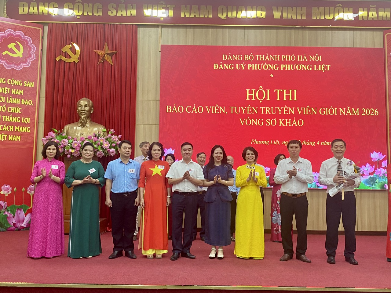 Phường Phương Liệt tổ chức sôi nổi Vòng Sơ khảo – phần thi thuyết trình Hội thi Báo cáo viên, tuyên truyền viên giỏi năm 2026- Ảnh 4.