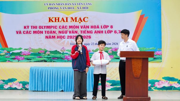 YÊN LÃNG KHAI MẠC KỲ THI OLYMPIC CÁC MÔN VĂN HÓA CẤP XÃ - Ảnh 3.