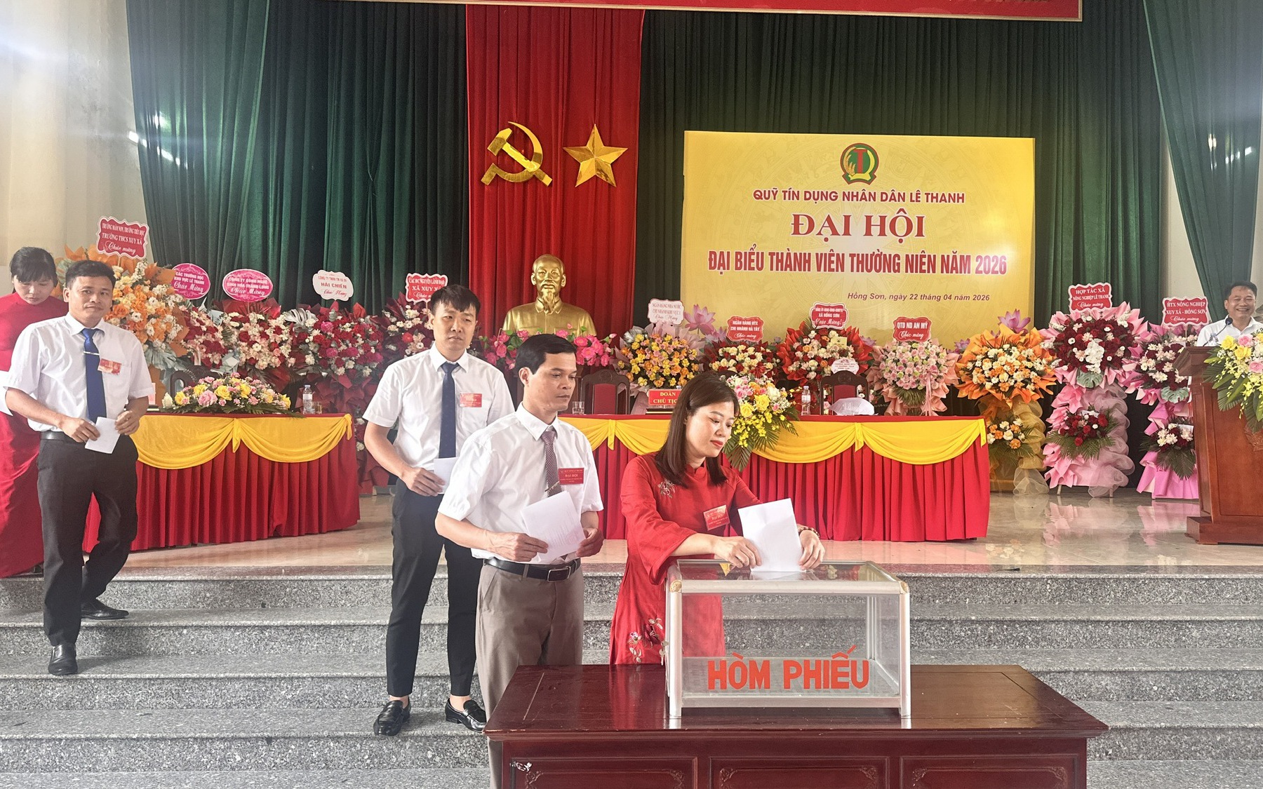 Quỹ tín dụng nhân dân Lê Thanh tổ chức thành công Đại hội đại biểu thành viên thường niên năm 2026